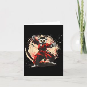 Judo Lemur Nature Kickboxing Taekwondo Martial Card