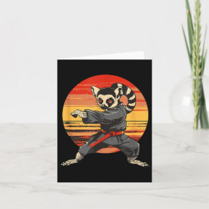 Judo Lemur Nature Kickboxing Taekwondo Martial Card