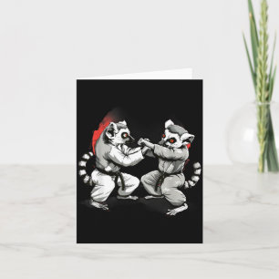 Judo Lemur Nature Kickboxing Taekwondo Martial Card