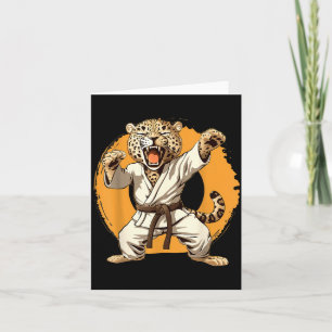 Judo Leopard Nature Kickboxing Taekwondo Martial Card