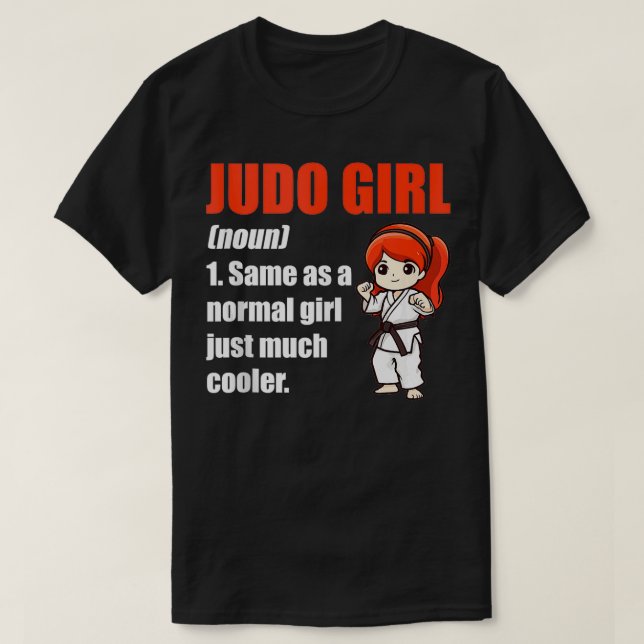 Judo Lover Girl Black Belt Martial Arts Expert Gra T-Shirt (Design Front)