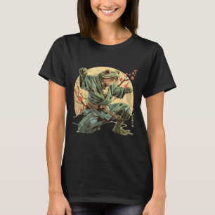 Judo MMA Toad Taekwondo Frog Sakura Flowers T-Shirt