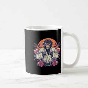 Judo Monkey Floral Kung Fu Taekwondo Judo Monkey Coffee Mug