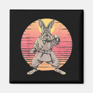 Judo Rabbit Bunny Nature Kickboxing Taekwondo Magnet