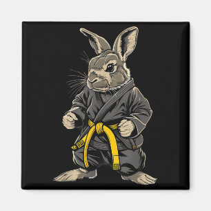 Judo Rabbit Bunny Nature Kickboxing Taekwondo Magnet