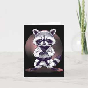 Judo Racoon Nature Kickboxing Taekwondo Martial Card