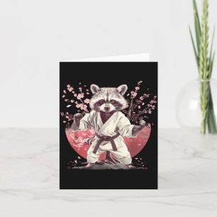Judo Racoon Nature Kickboxing Taekwondo Martial Card
