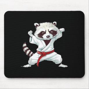Judo Racoon Nature Kickboxing Taekwondo Martial Mouse Pad