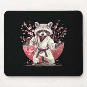 Judo Racoon Nature Kickboxing Taekwondo Martial Mouse Pad