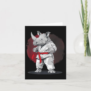 Judo Rhino Nature Kickboxing Taekwondo Martial Card