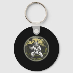 Judo Rhino Nature Kickboxing Taekwondo Martial Key Ring