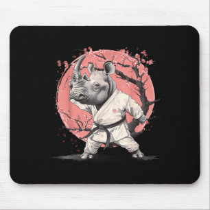 Judo Rhino Nature Kickboxing Taekwondo Martial Mouse Pad