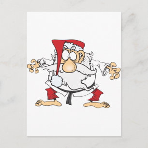 Judo-Santa Holiday Postcard