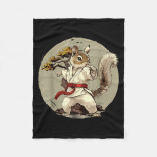 Judo Squirrel Bonsai Tree Kickboxing Taekwondo Fleece Blanket