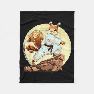 Judo Squirrel Karate MMA Taekwondo Martial Arts Fleece Blanket