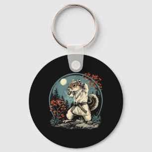 Judo Squirrel Kickboxing Moon Martial Arts Judo Key Ring
