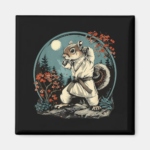 Judo Squirrel Kickboxing Moon Martial Arts Judo Magnet