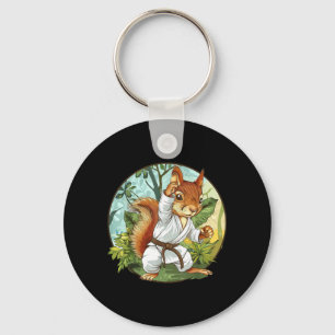 Judo Squirrel Nature Martial Arts Kickboxing Key Ring