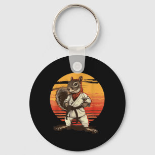 Judo Squirrel Sunset Taekwondo Karate MMA Squirrel Key Ring