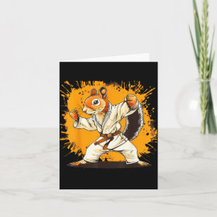 Judo Squirrel Watercolor Taekwondo Karate MMA Card