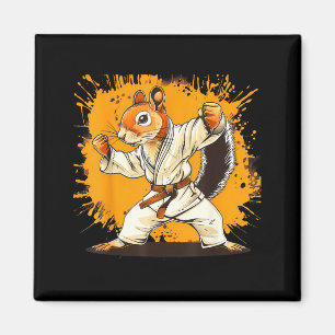 Judo Squirrel Watercolor Taekwondo Karate MMA Magnet