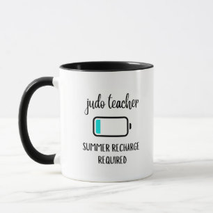 Judo Teacher Summer Recharge - Funny Martial Arts Mug