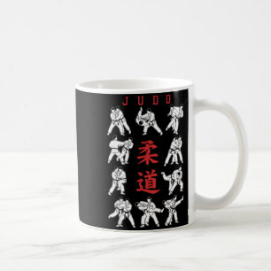Judo Throw Sweep MMA Mixed Martial Arts Kanji Gi Coffee Mug