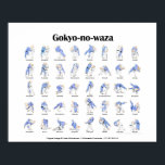 Judo throws poster<br><div class="desc">Poster showing the 40 traditional throws of Kodokan Judo (The Gokyo-no-waza).</div>
