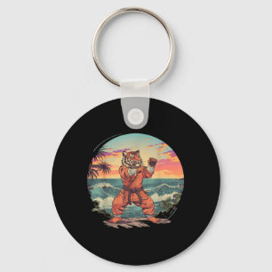 Judo Tiger Beach Judo Taekwondo Kickboxing Martial Key Ring