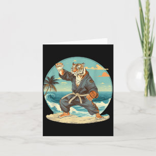 Judo Tiger Beach Kickboxing Judo Taekwondo Martial Card