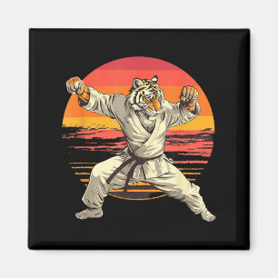 Judo Tiger Beach Sunset Taekwondo Kickboxing Magnet