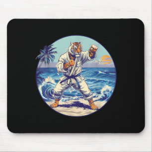 Judo Tiger Beach Sunset Taekwondo Martial Arts Mouse Pad