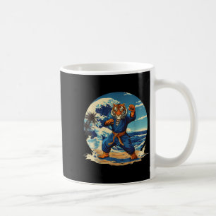 Judo Tiger Beach Wave Kickboxing Taekwondo Martial Coffee Mug