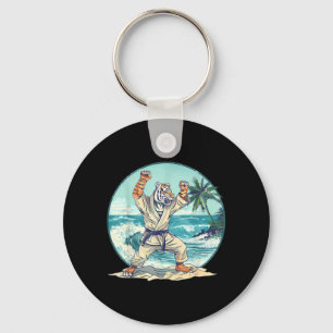 Judo Tiger Taekwondo Martial Arts Judo Wave Ocean Key Ring
