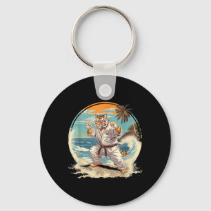 Judo Tiger Wave Ocean Martial Arts Taekwondo Judo Key Ring