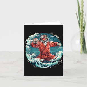 Judo Tiger Waves Judo Taekwondo Kickboxing Martial Card