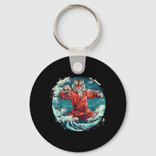 Judo Tiger Waves Judo Taekwondo Kickboxing Martial Key Ring