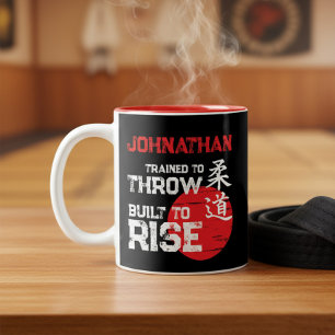 Judo - Trained to Throw - Built to Rise Two-Tone Coffee Mug