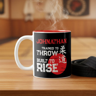Judo - Trained to Throw - Built to Rise Two-Tone Coffee Mug