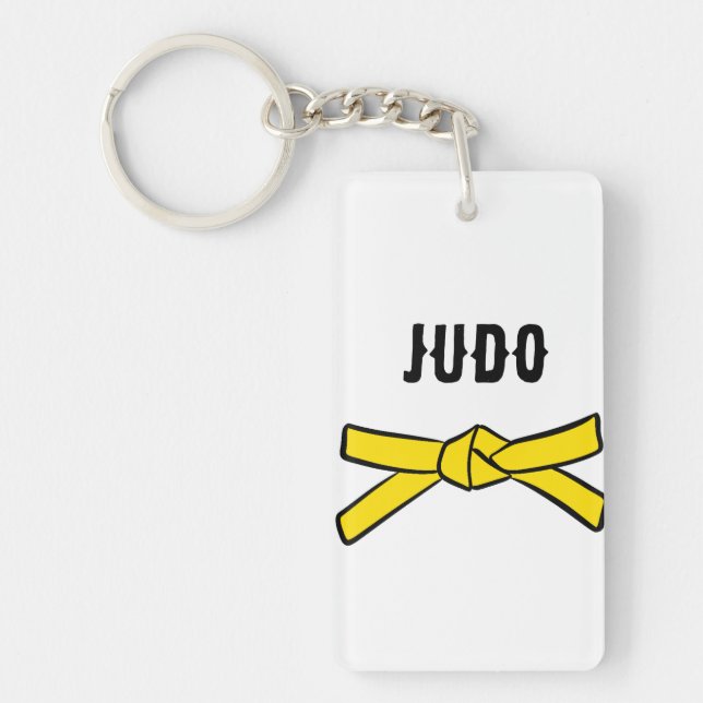 Judo Yellow Belt Promotion Celebration  Key Ring (Front)