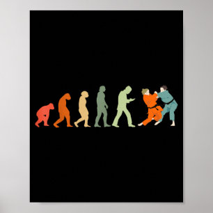 Judoka Taekwondo Karate Aikido Ju-Jutsu Evolution Poster