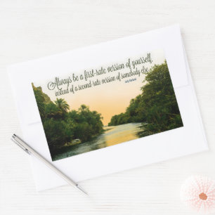 Judy Garland Inspirational Quote "First-rate" Rectangular Sticker
