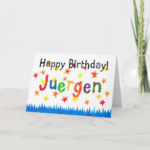 'Juergen' Birthday Card