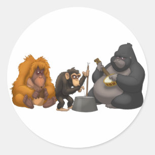 Jug Band of the Apes Stickers