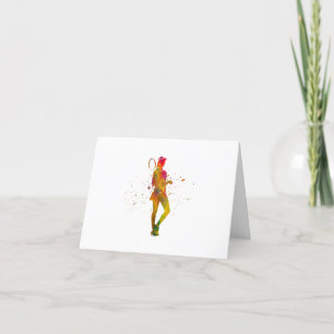jugador de tenis en acuarela thank you card
