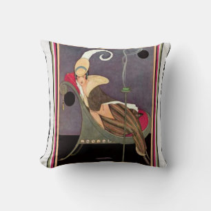 Jugend Art Deco Throw Pillow