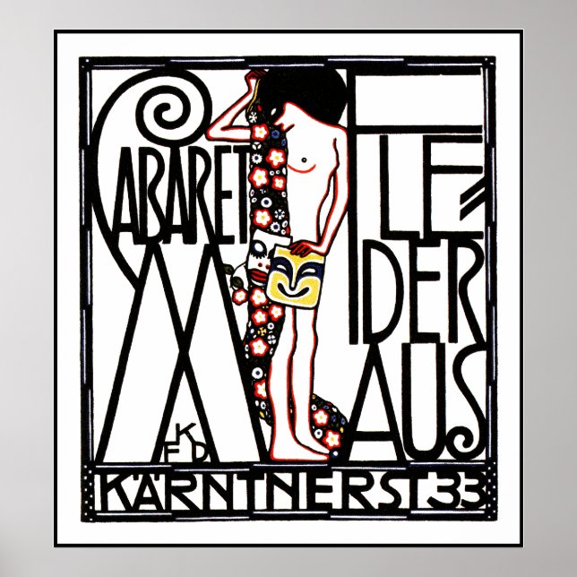 Jugendstil - Art Nouveau Poster: Cabaret Fledermas Poster (Front)