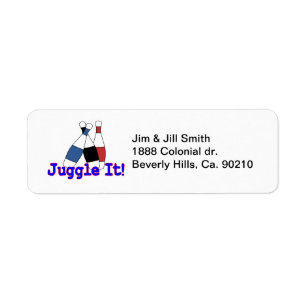 Juggle It Juggler Return Address Label