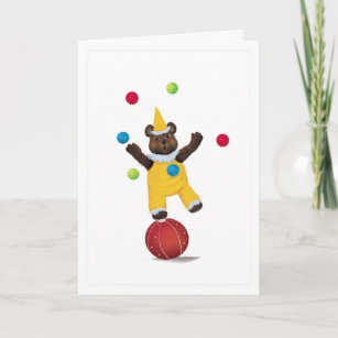 Juggle Teddy Bear Congratulations Card
