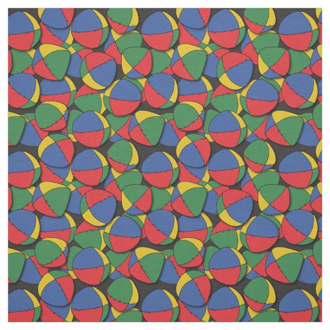 Juggler Colourful Juggling Balls Patterned Fabric (Swatch)